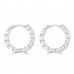4.25 ct Ladies Round Cut Diamond Hoop Huggie Earrings